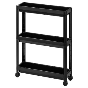 WÓZEK ŁAZIENKOWY NA KÓŁKACH CZARNY IKEA VESKEN