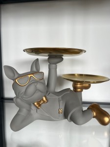 FIGURKA BULDOG SIWY Z DEFEKTAMI BMO2043