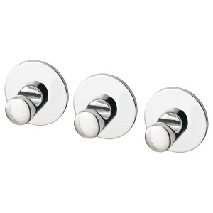 Haczyki samoprzylepne do domu  chrom 3szt mocne bez wiercenia Skoghall Ikea