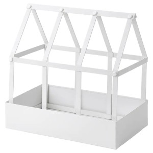Szklarnia dekoracyjna ozdobna na zioła kwiaty biała 29 cm Senapskal Ikea