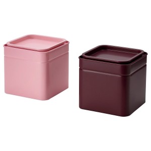 Puszka na herbatę kawę produkty suche 2 szt. z pokrywkami Blomning ikea