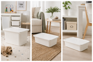 Pokrywka biała do pojemnika Trofast 40x28 cm możliwość piętrowania Ikea